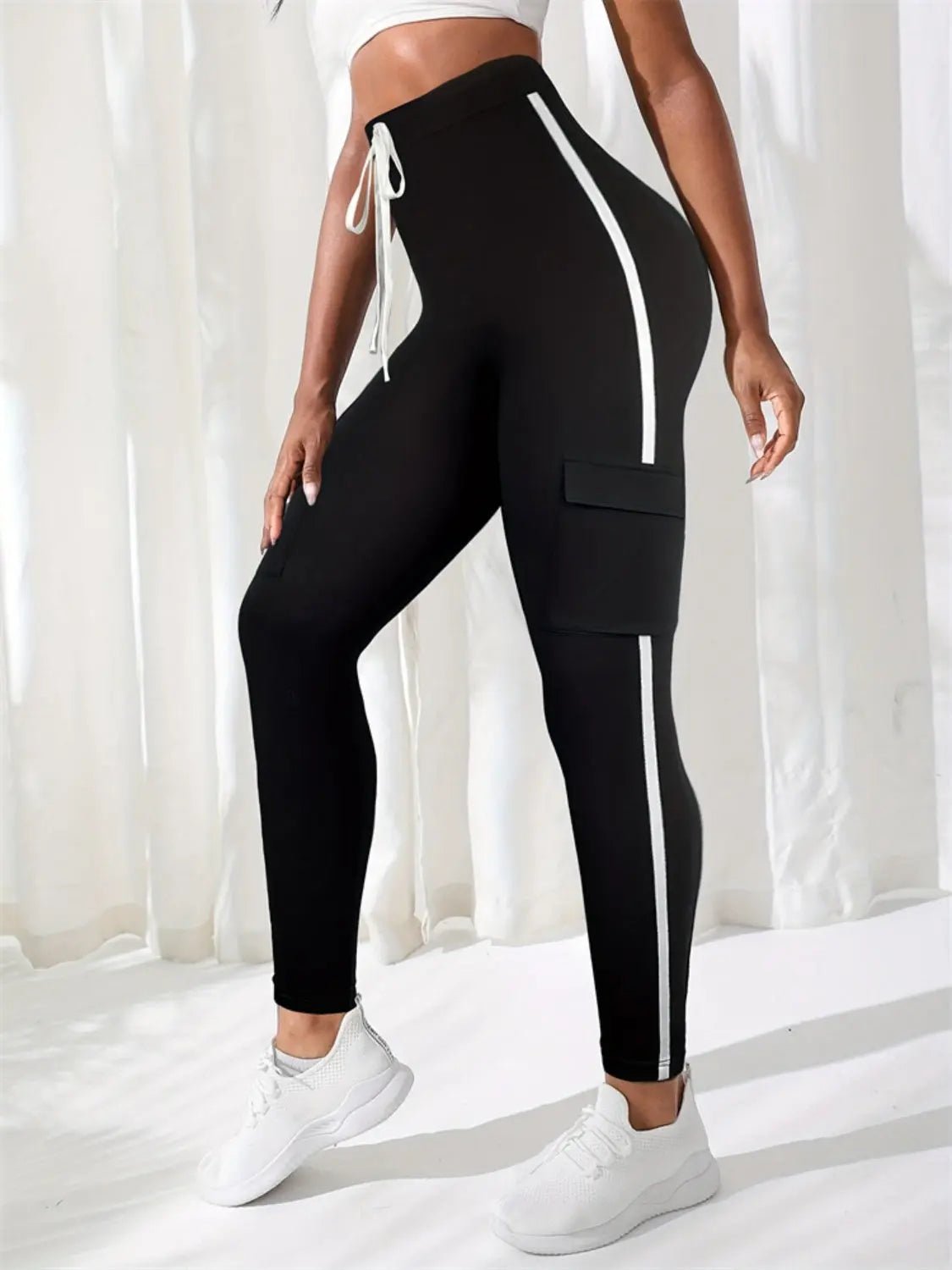 High Waist Skinny Pants with Pockets - GlossiChic CollectionActivewear