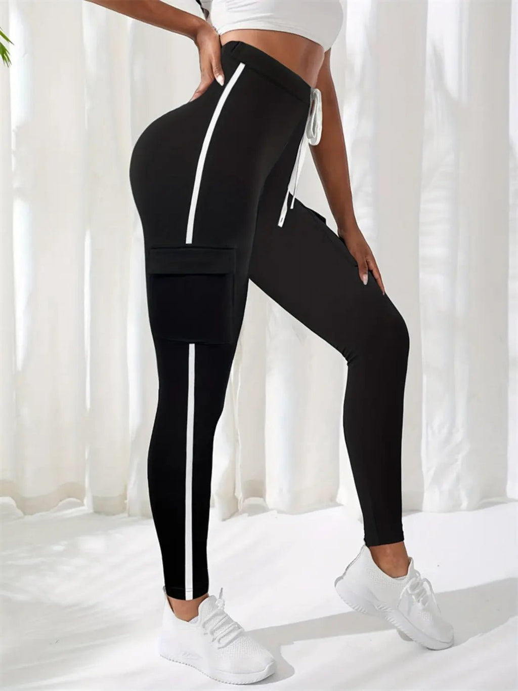 High Waist Skinny Pants with Pockets - GlossiChic CollectionActivewear