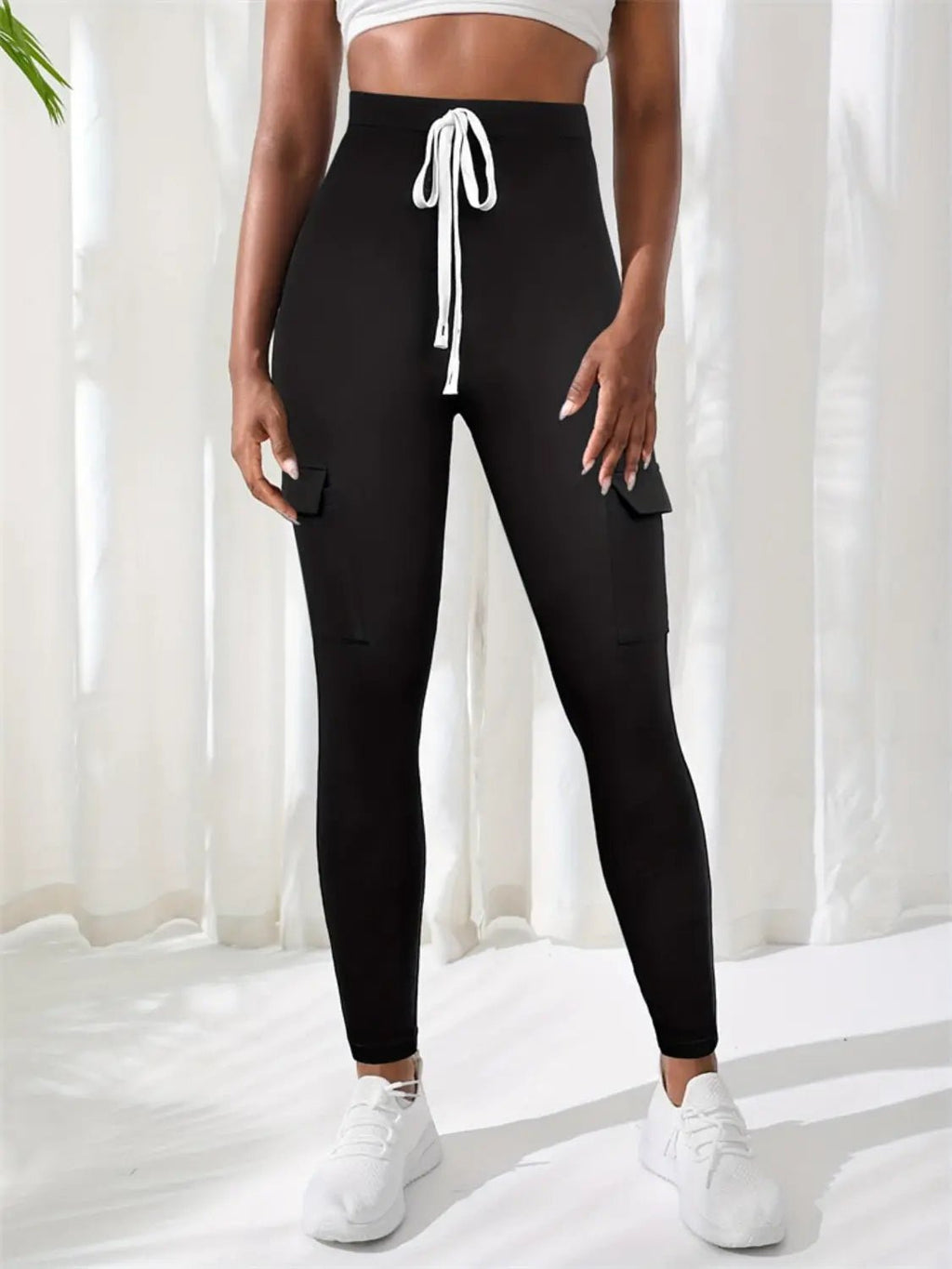High Waist Skinny Pants with Pockets - GlossiChic CollectionActivewear