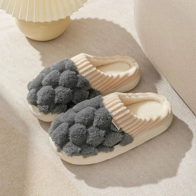 Household Indoor Warm Non - Slip Plush Slippers - GlossiChic CollectionShoes & Accessories