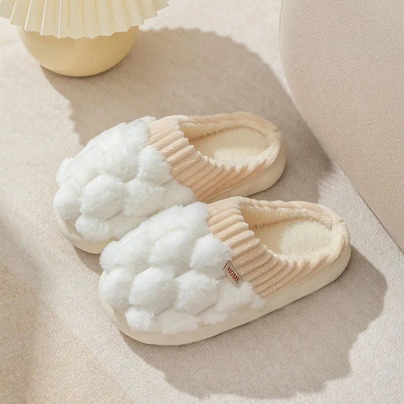 Household Indoor Warm Non - Slip Plush Slippers - GlossiChic CollectionShoes & Accessories
