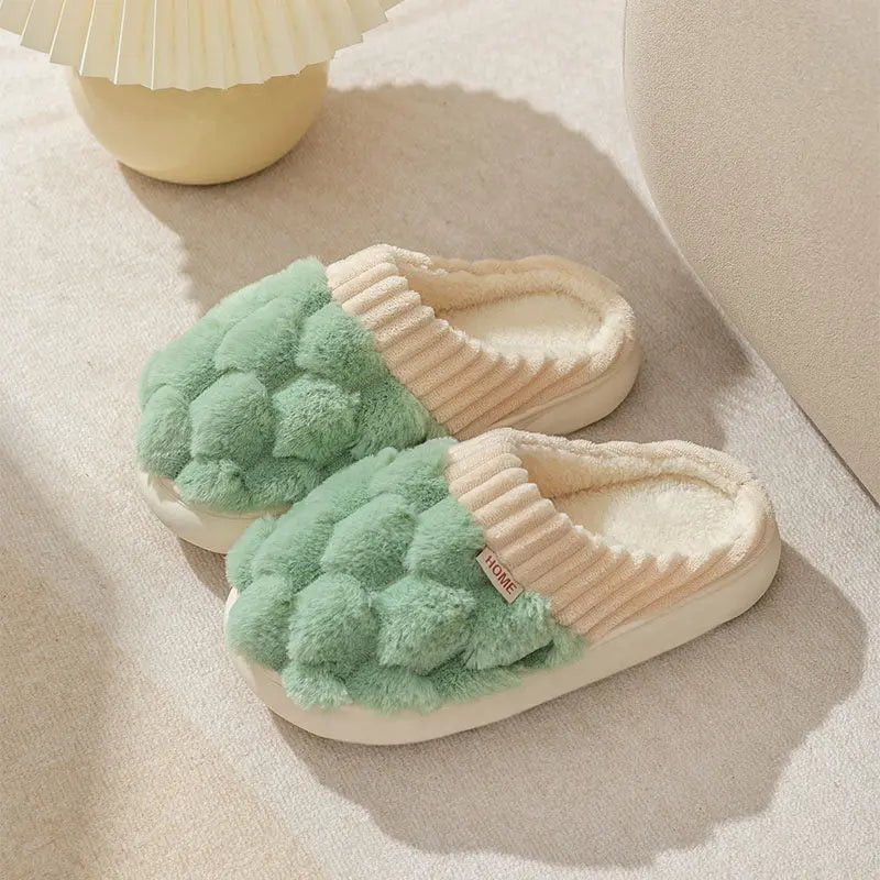 Household Indoor Warm Non - Slip Plush Slippers - GlossiChic CollectionShoes & Accessories