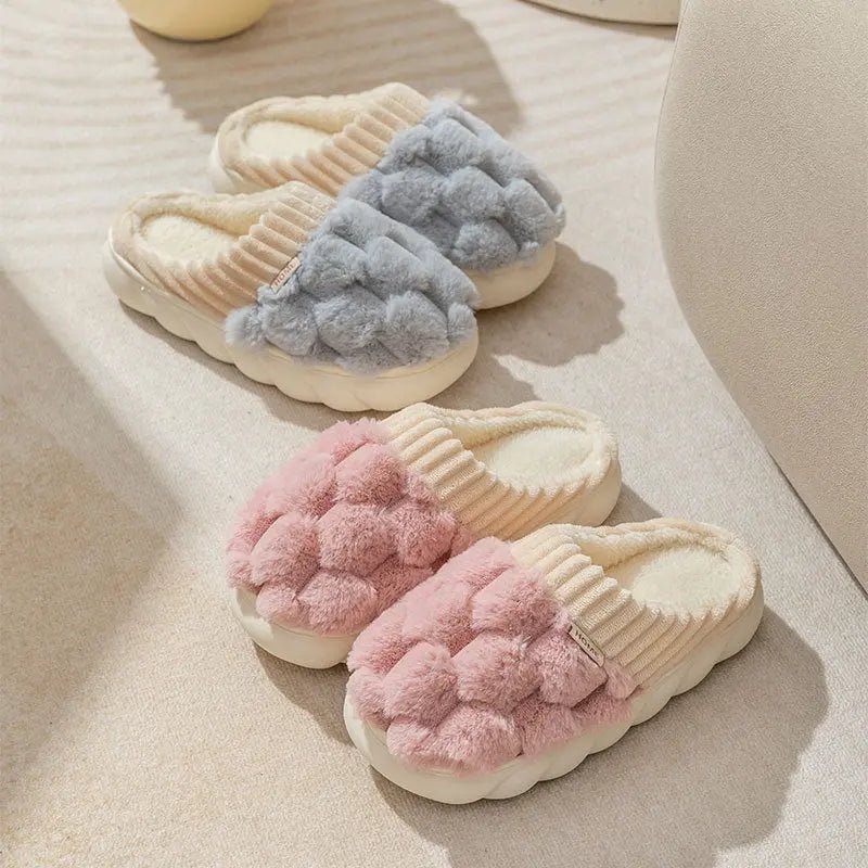 Household Indoor Warm Non - Slip Plush Slippers - GlossiChic CollectionShoes & Accessories