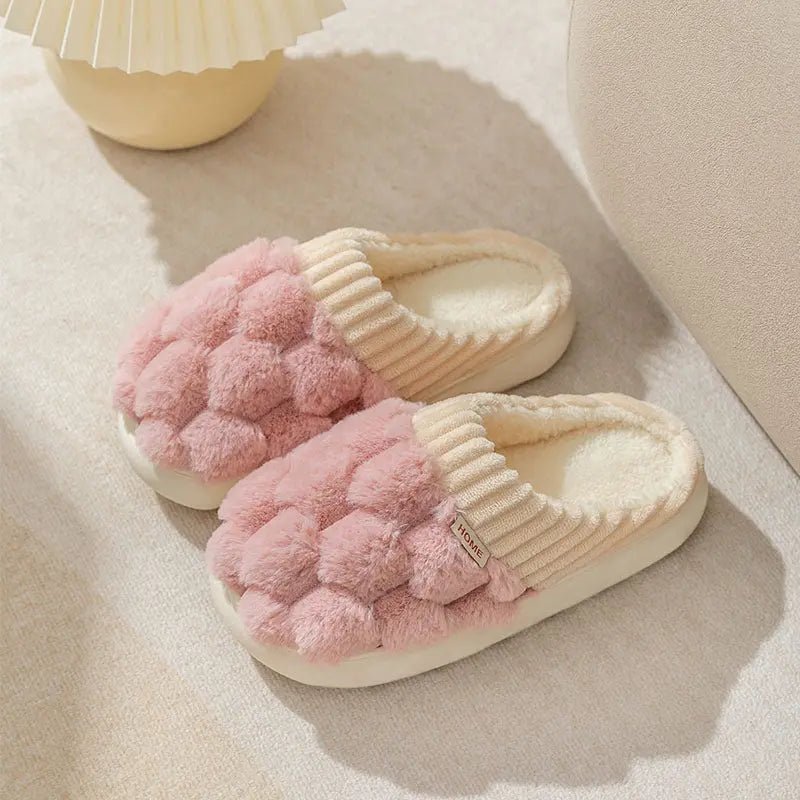 Household Indoor Warm Non - Slip Plush Slippers - GlossiChic CollectionShoes & Accessories