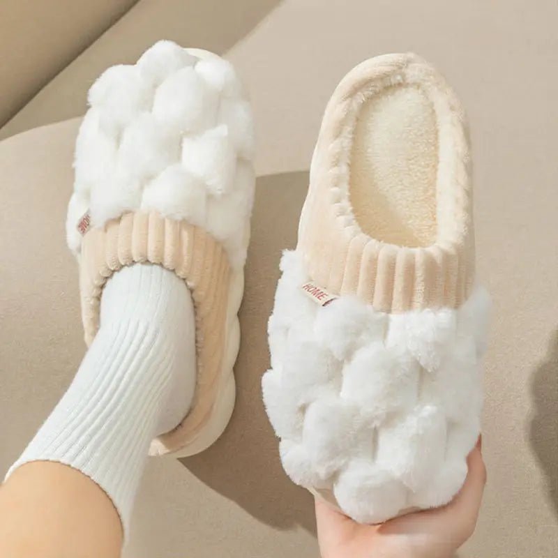 Household Indoor Warm Non - Slip Plush Slippers - GlossiChic CollectionShoes & Accessories