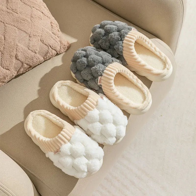 Household Indoor Warm Non - Slip Plush Slippers - GlossiChic CollectionShoes & Accessories