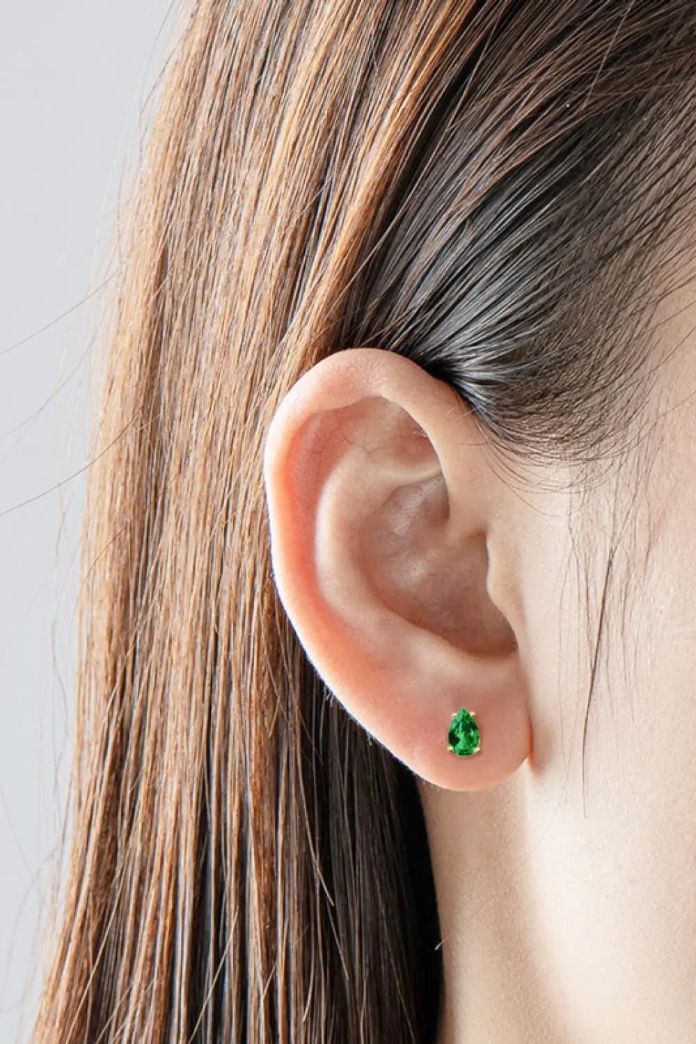 Lab - Grown Emerald Stud Earrings - GlossiChic Collectionjewelry