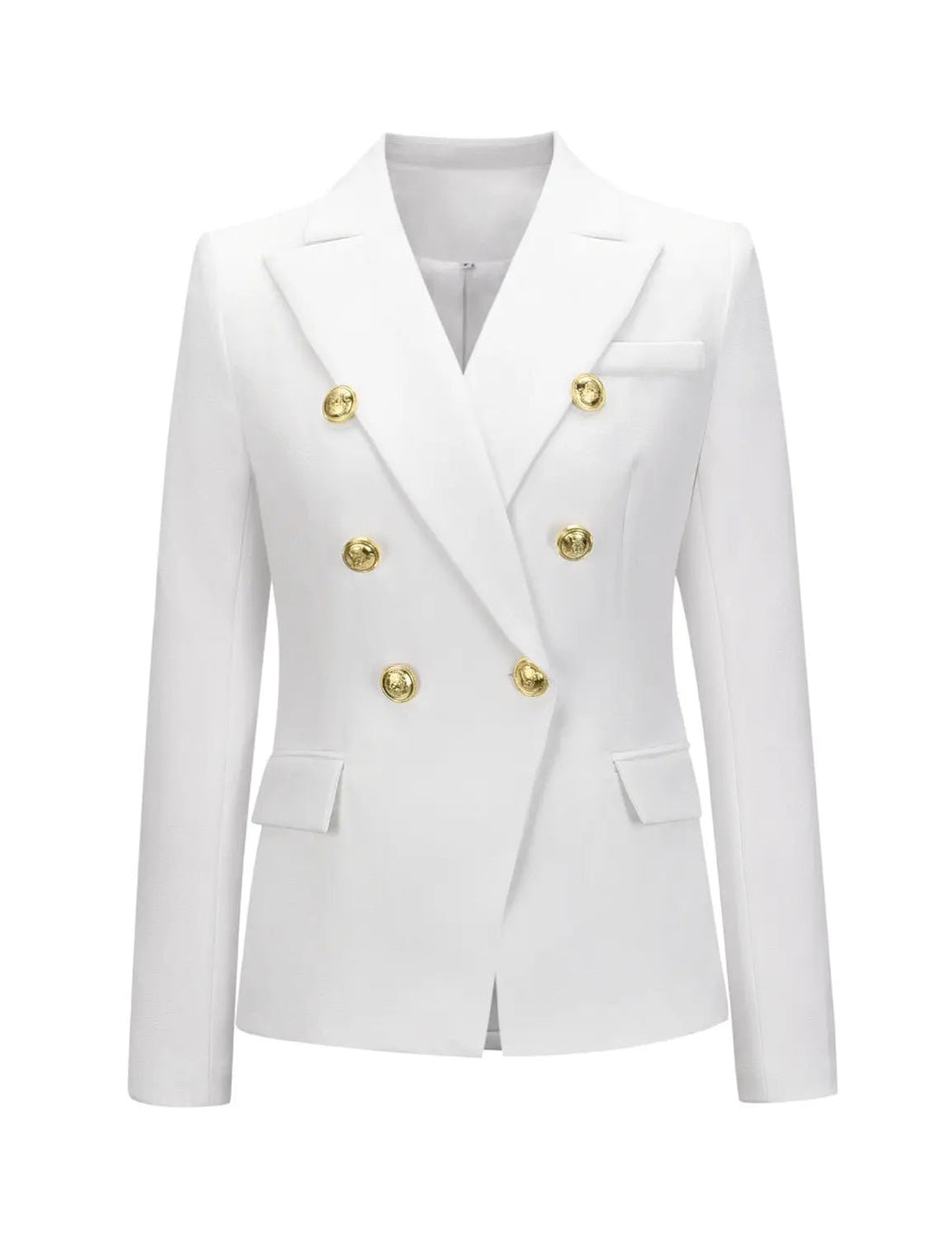 Lapel Collar Long Sleeve Blazer - GlossiChic Collection Hot Pink / S GlossiChic Collection Blazer & Cardigan