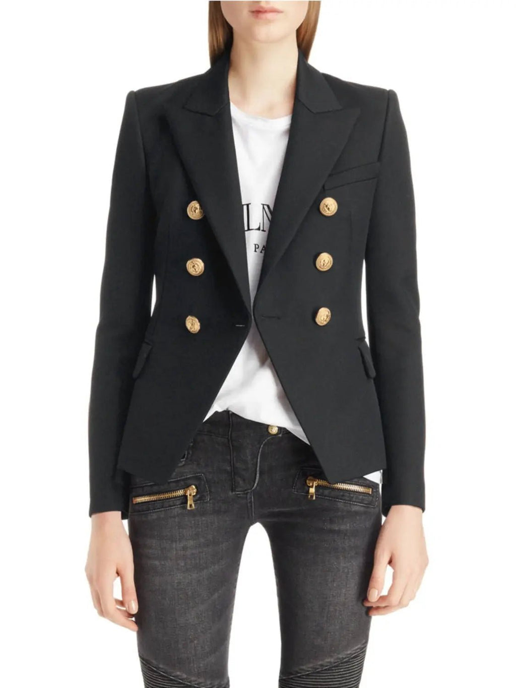 Lapel Collar Long Sleeve Blazer - GlossiChic Collection Hot Pink / S GlossiChic Collection Blazer & Cardigan