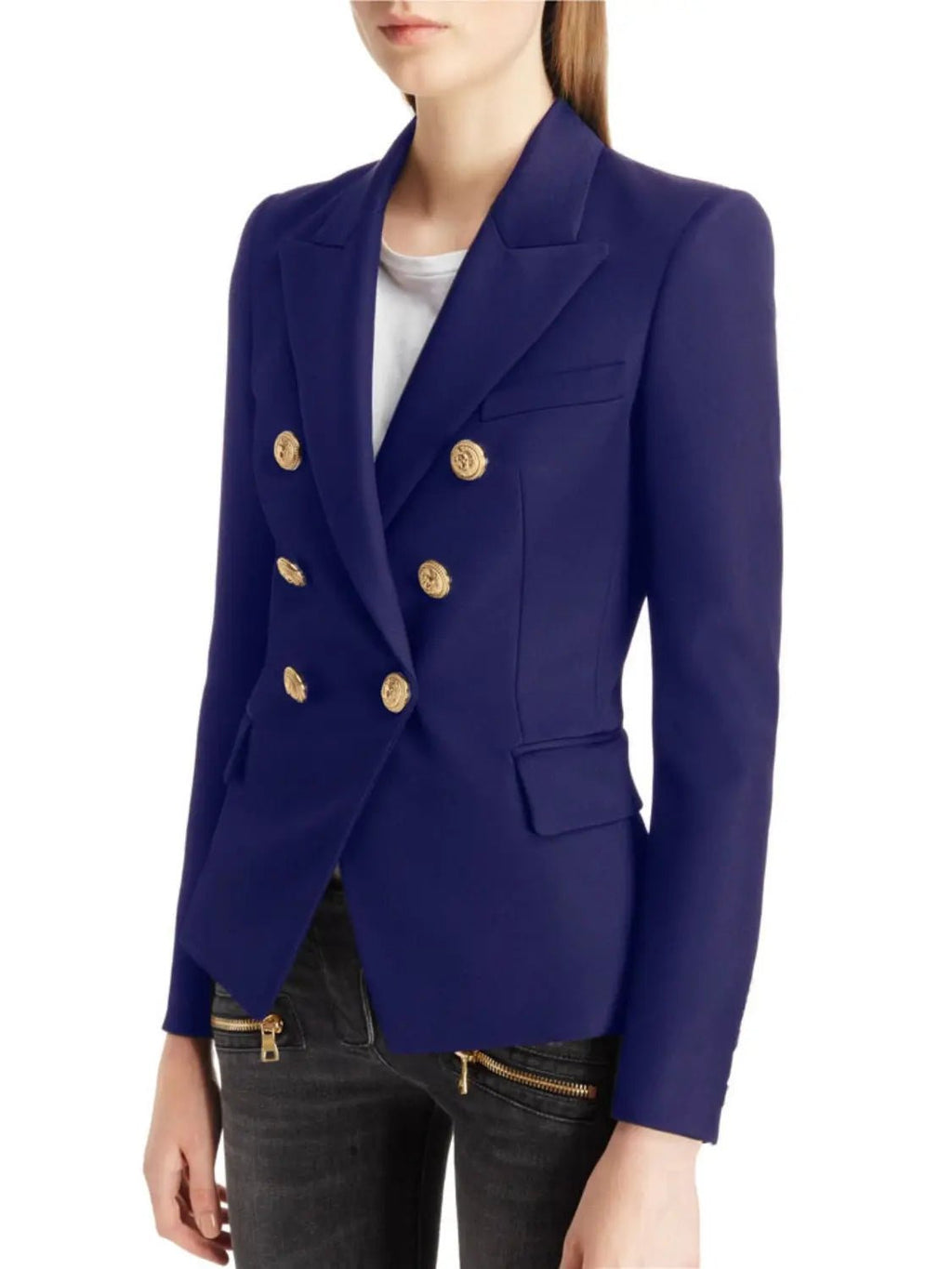 Lapel Collar Long Sleeve Blazer - GlossiChic Collection Hot Pink / S GlossiChic Collection Blazer & Cardigan