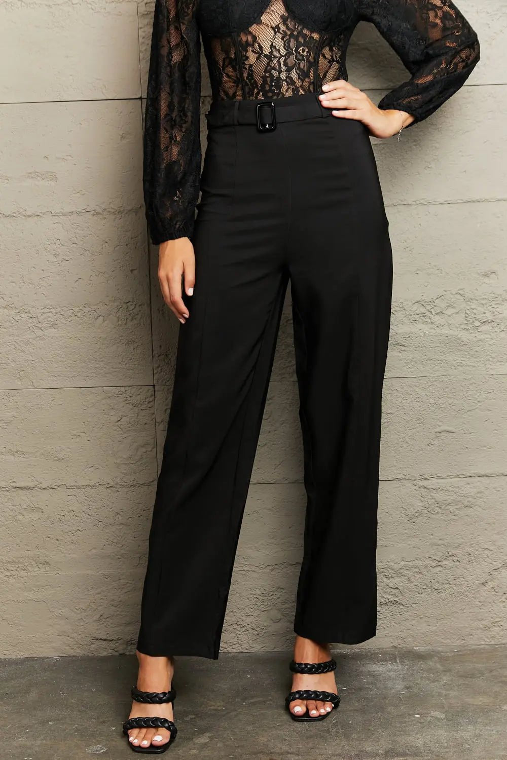 Long Loose Fit Straight Pants - GlossiChic Collection Black / S GlossiChic Collection Jeans, Pants, & Shorts