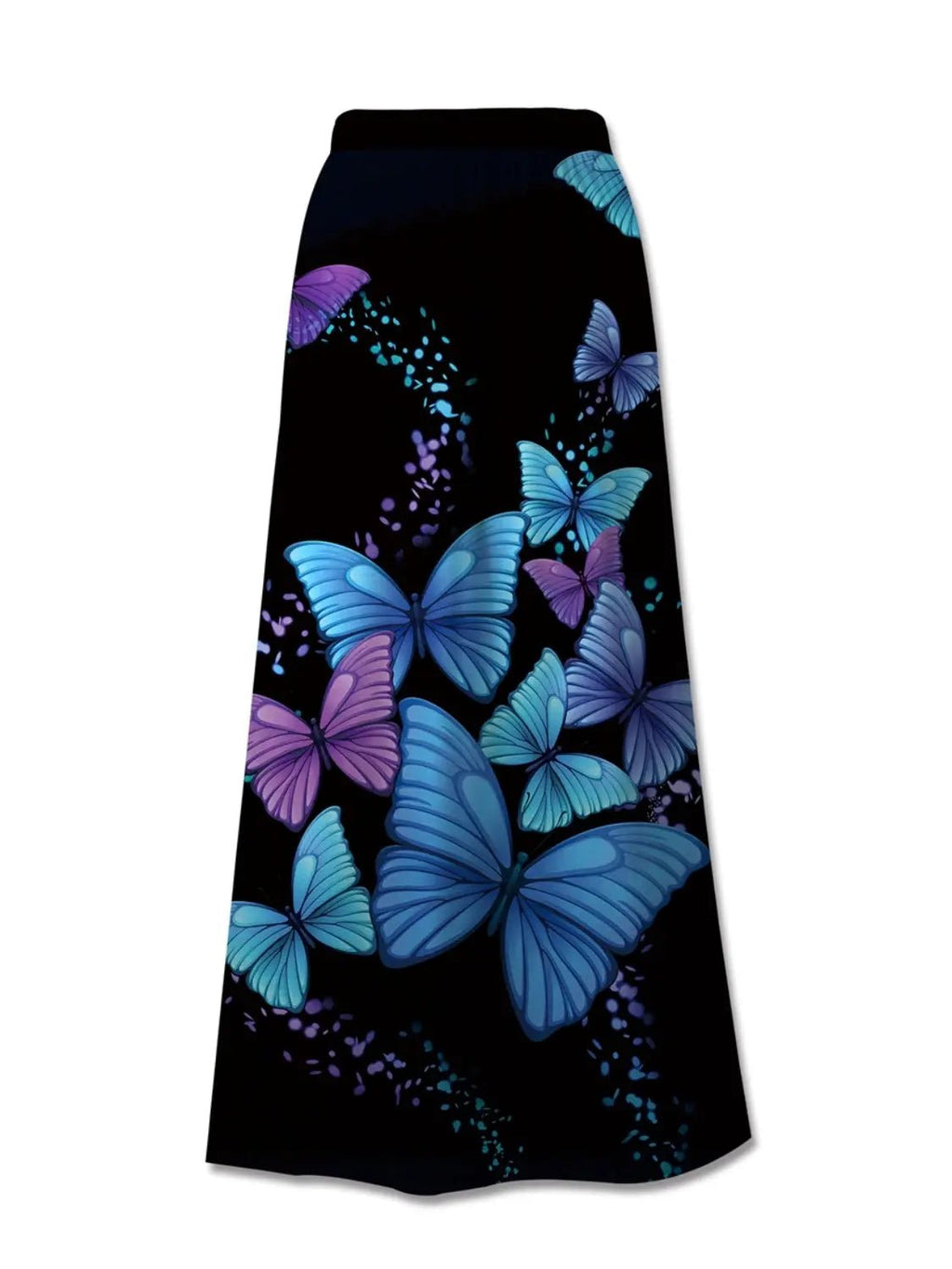 Printed Elastic Waist Midi Skirt - GlossiChic CollectionDresses