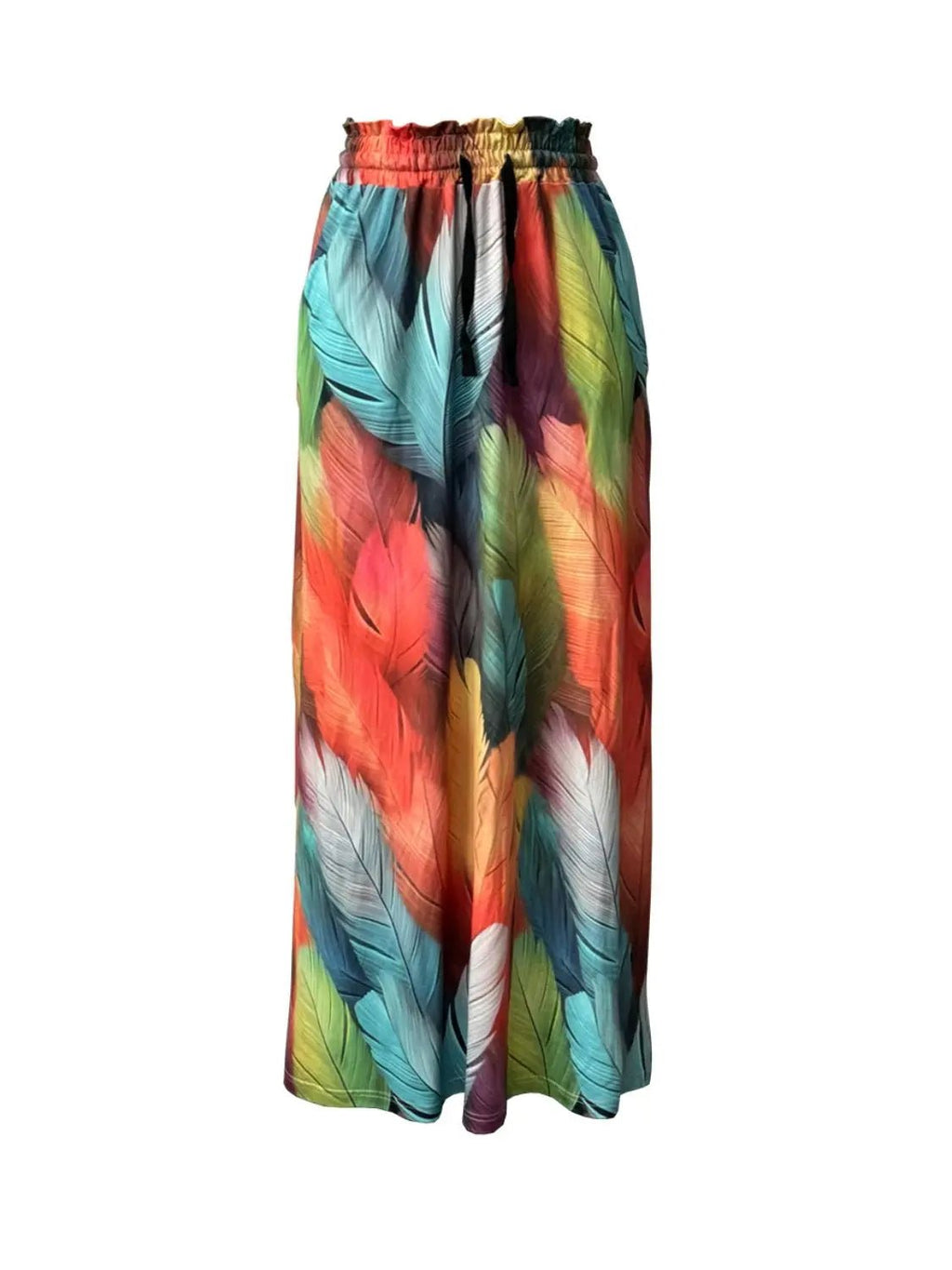 Printed Maxi Skirt with Pockets - GlossiChic Collection Multicolor / S GlossiChic Collection Dresses