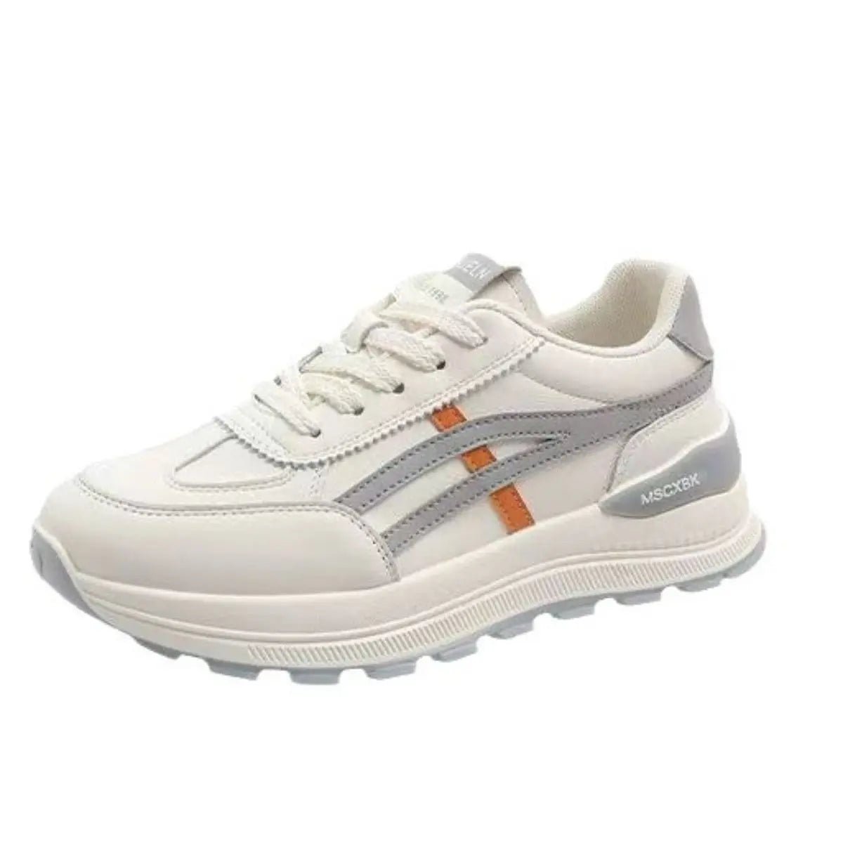 Round Toe Lace-Up Athletic - GlossiChic Collection Gray / 35(US4) GlossiChic Collection Shoes