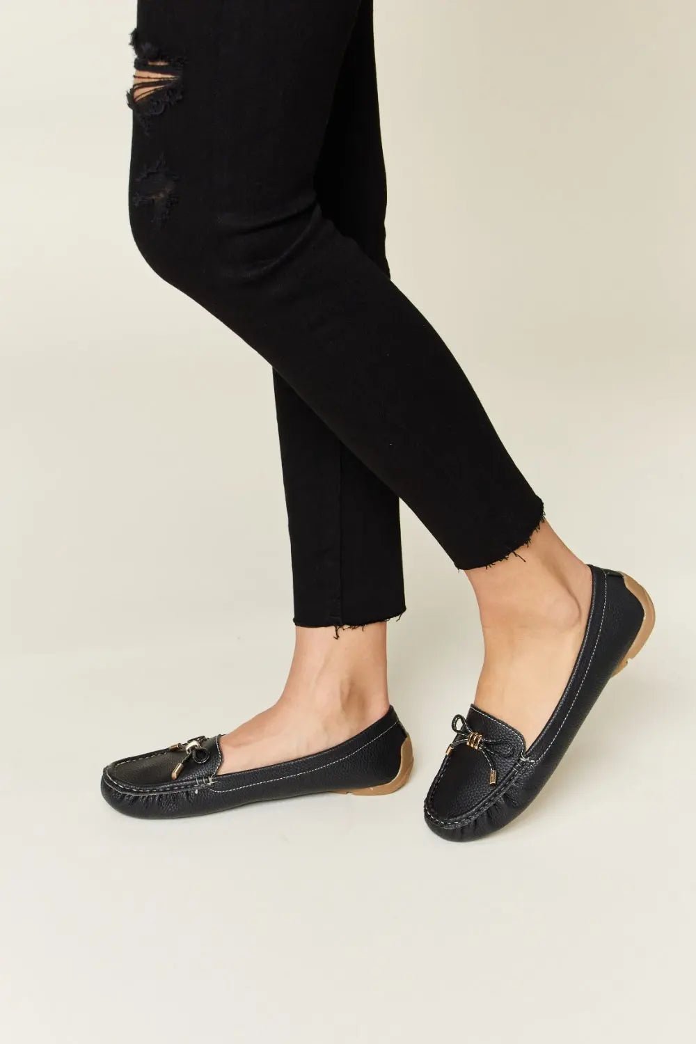 Slip On Bow Flats Loafers - GlossiChic CollectionShoes & Accessories