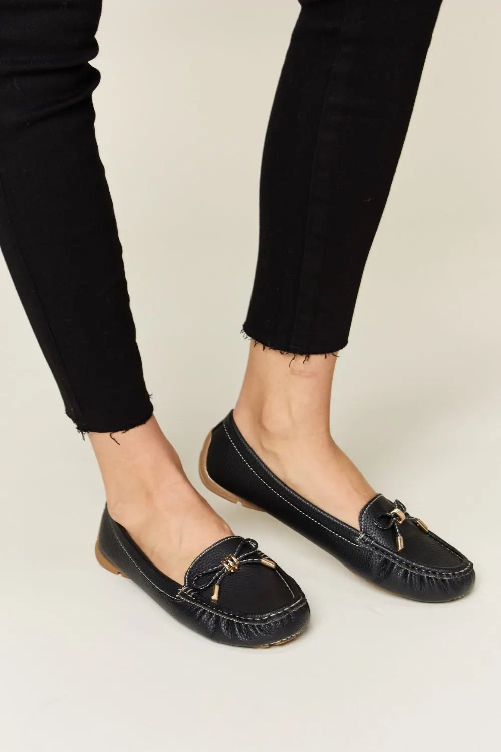 Slip On Bow Flats Loafers - GlossiChic CollectionShoes & Accessories