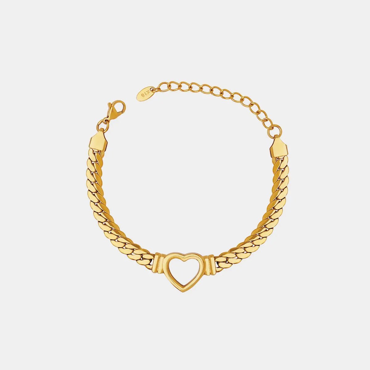 Titanium Steel Cutout Heart Bracelet - GlossiChic Collectionjewelry