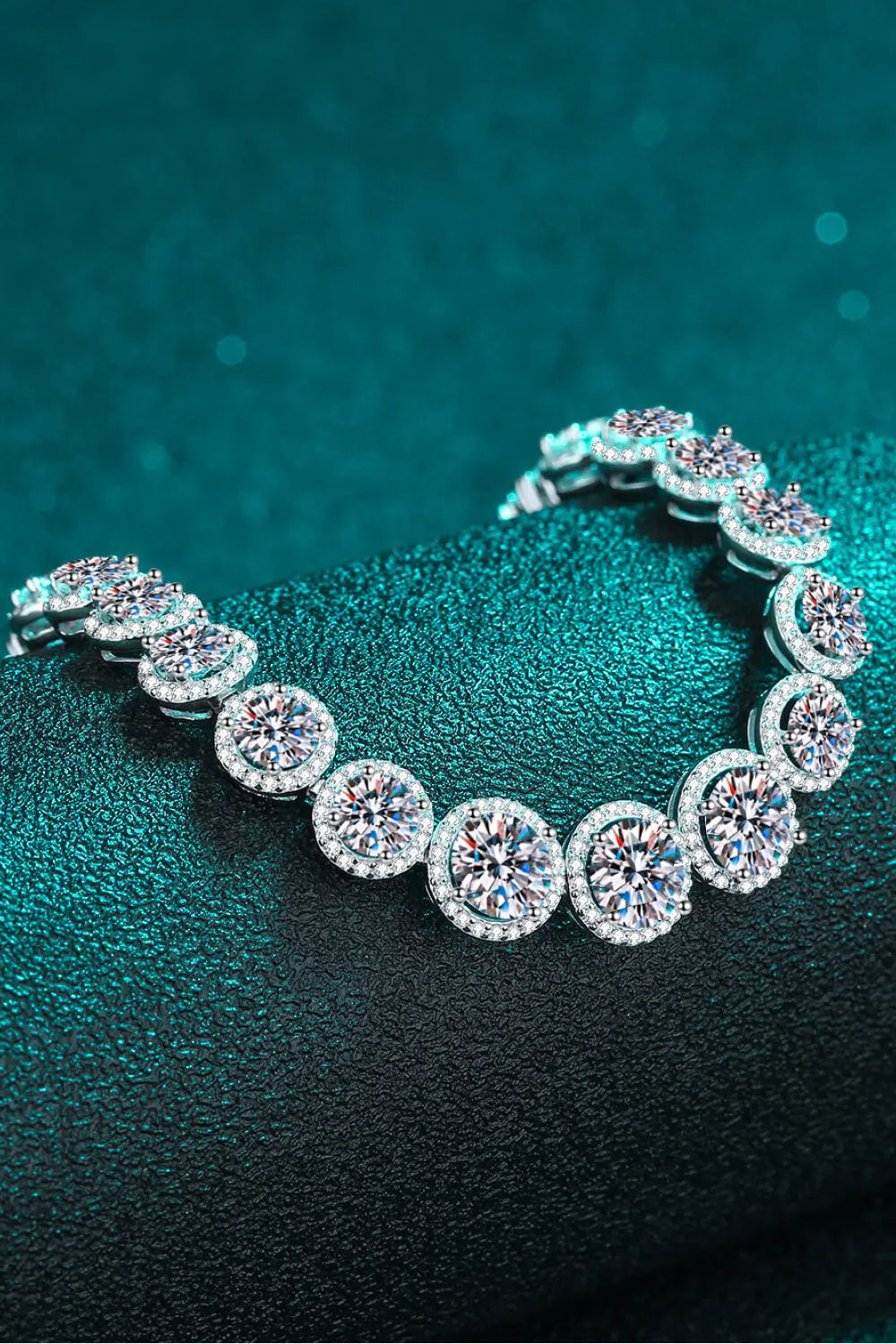 925 Sterling Silver 10.4 Carat Moissanite Bracelet - GlossiChic Collection Silver / One Size GlossiChic Collection jewelry