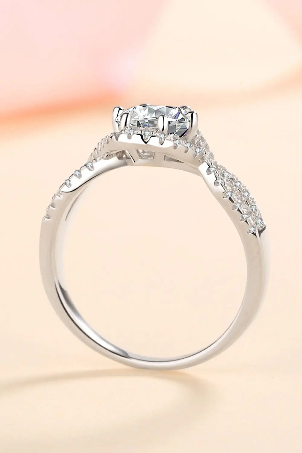 Feel The Joy 925 Sterling Silver Moissanite Ring - GlossiChic Collection Silver / 5 GlossiChic Collection jewelry