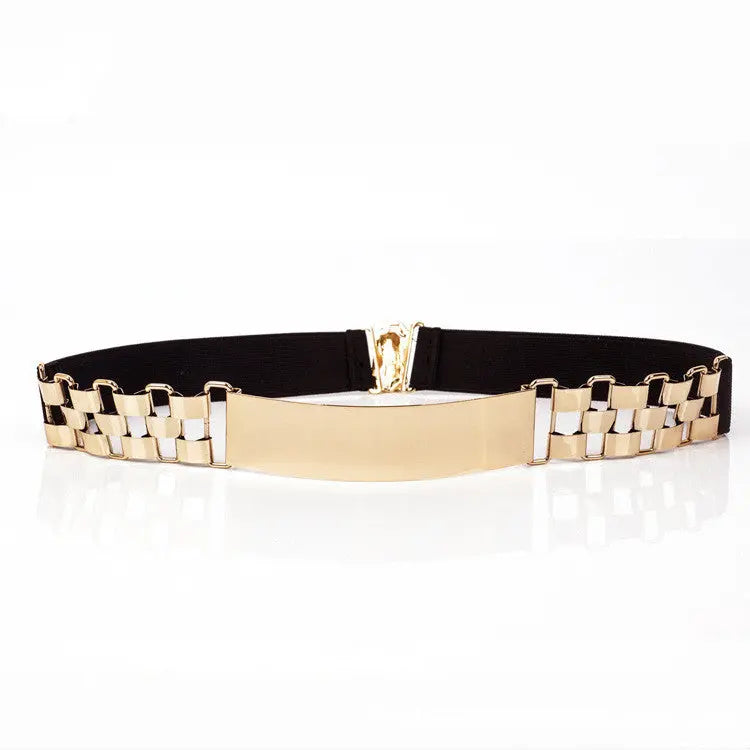 Metal Chain Belt - GlossiChic Collection black GlossiChic Collection Belts & Hats