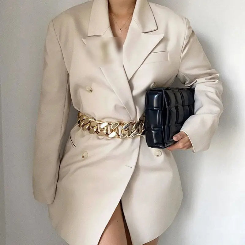 Simple And Versatile Chain Belt - GlossiChic Collection Gold GlossiChic Collection Belts & Hats