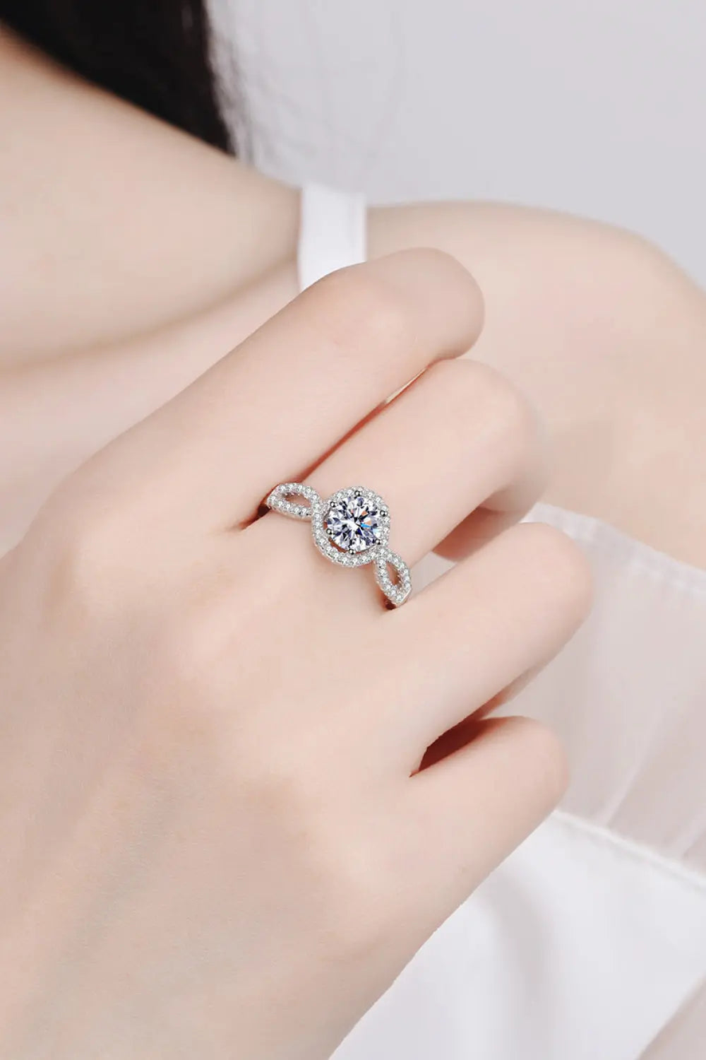 Feel The Joy 925 Sterling Silver Moissanite Ring - GlossiChic Collection Silver / 5 GlossiChic Collection jewelry