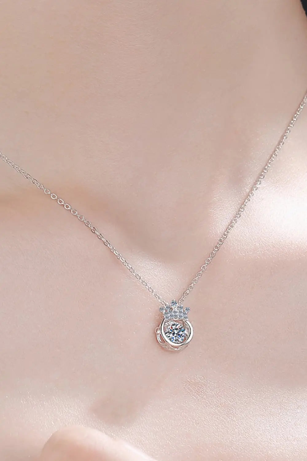 Moissanite 925 Sterling Silver Necklace - GlossiChic Collection Silver / One Size GlossiChic Collection jewelry