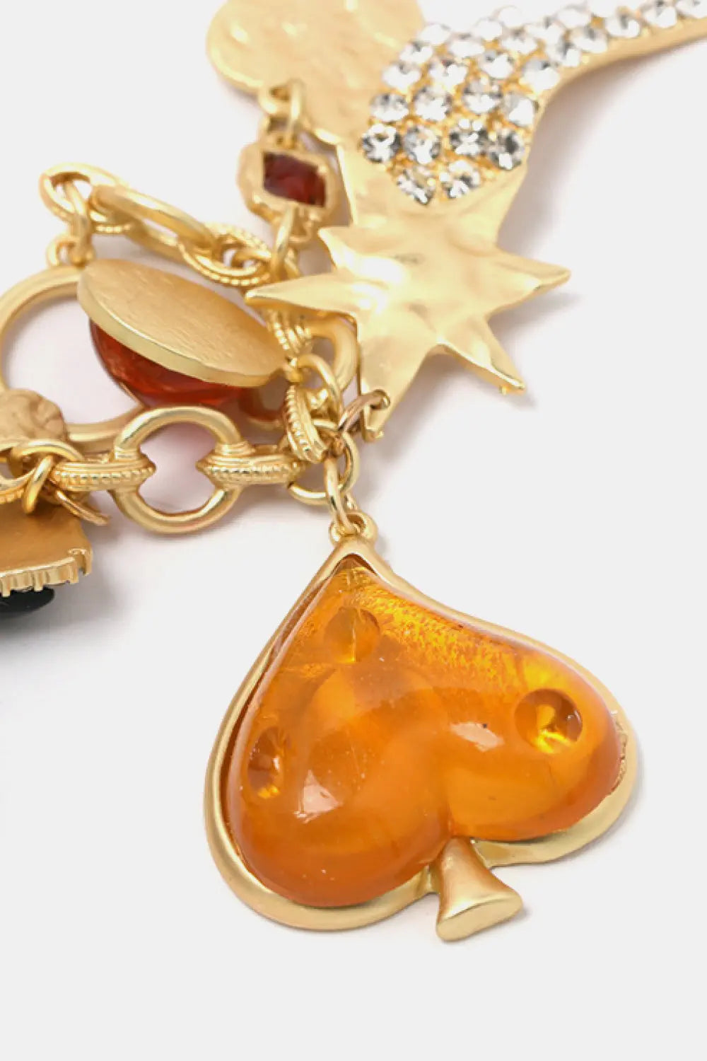 Multi Charm Resin Bracelet - GlossiChic Collection Gold / One Size GlossiChic Collection jewelry