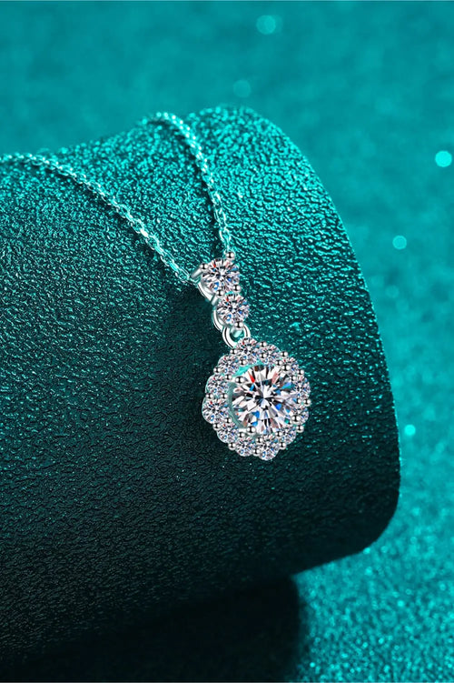 1 Carat Moissanite 925 Sterling Silver Necklace - GlossiChic Collection Silver / One Size GlossiChic Collection jewelry