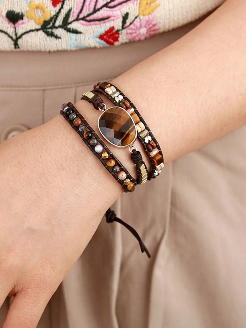 Geometrical Shape Triple-Layer Bracelet - GlossiChic Collection Style A / One Size GlossiChic Collection jewelry