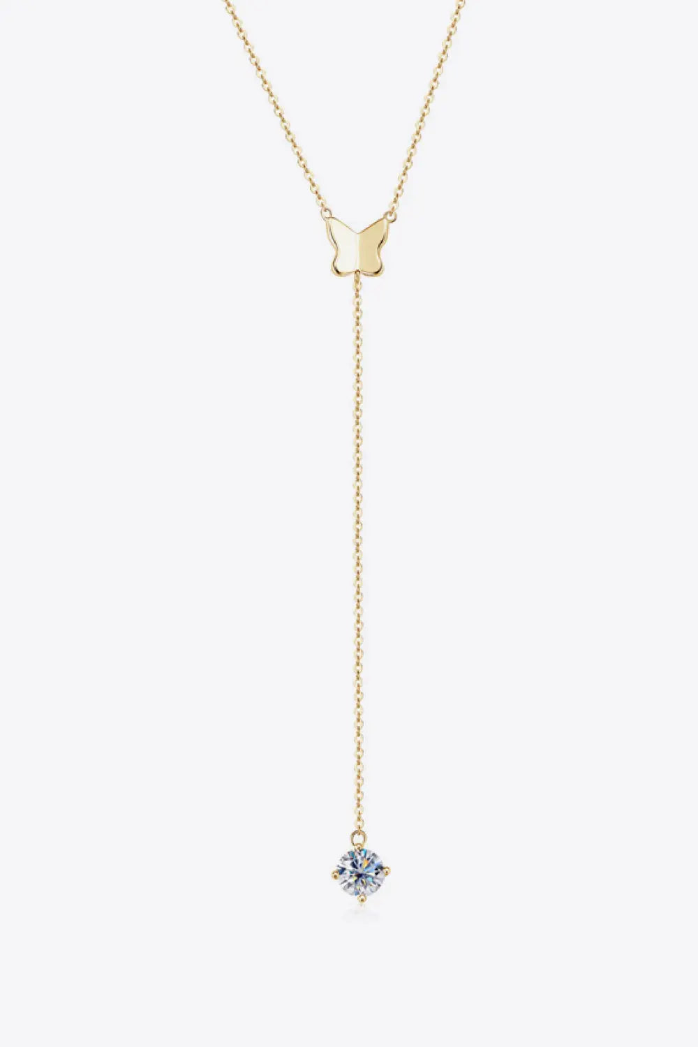 1 Carat Moissanite 925 Sterling Silver Necklace - GlossiChic Collection Gold / One Size GlossiChic Collection jewelry
