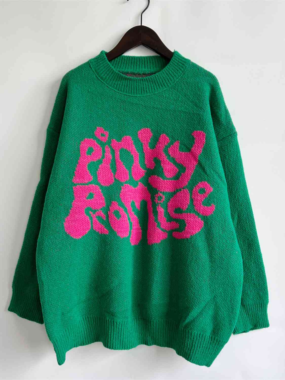PINKY PROMISE Graphic Sweater - GlossiChic Collection Deep Rose / S GlossiChic Collection apparel