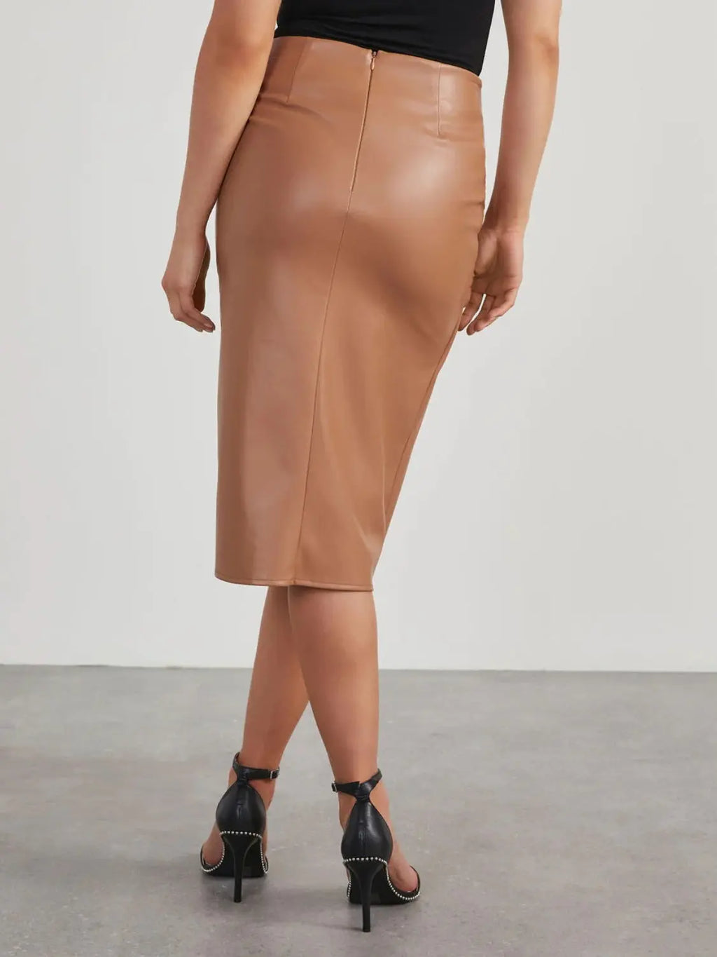 Twist Detail High Waist Skirt - GlossiChic Collection Black / S GlossiChic Collection apparel