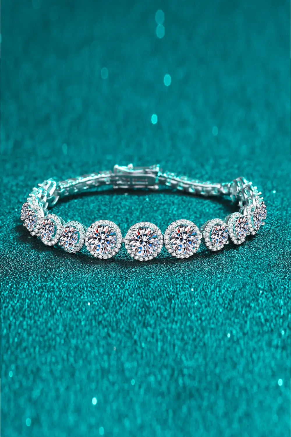 925 Sterling Silver 10.4 Carat Moissanite Bracelet - GlossiChic Collection Silver / One Size GlossiChic Collection jewelry