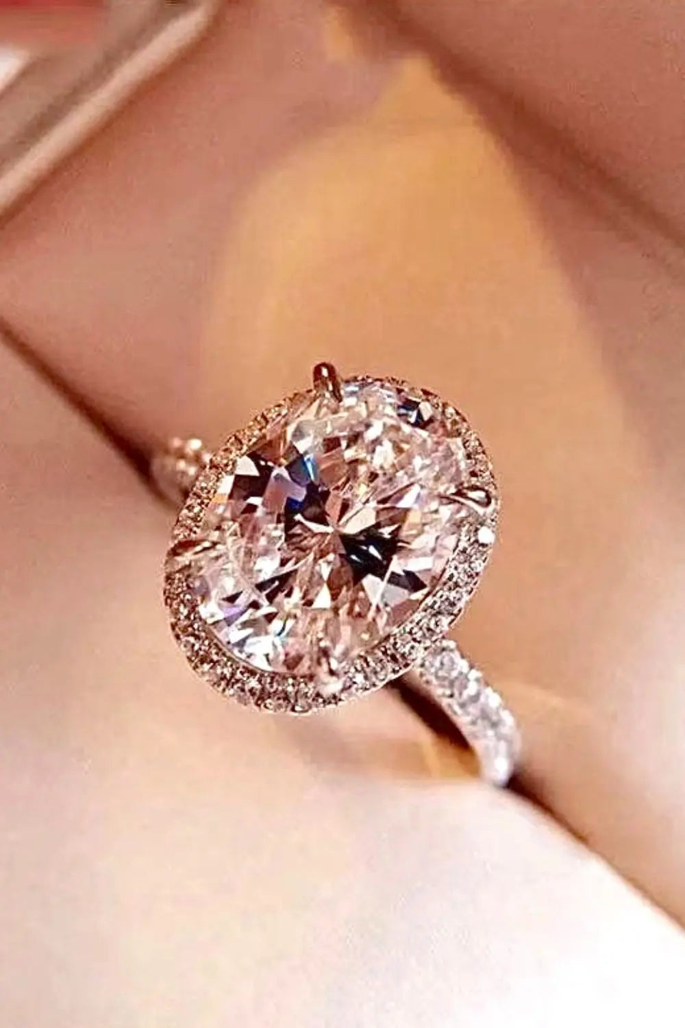 2 Carat Moissanite Platinum-Plated Ring - GlossiChic Collection White / 5 GlossiChic Collection jewelry