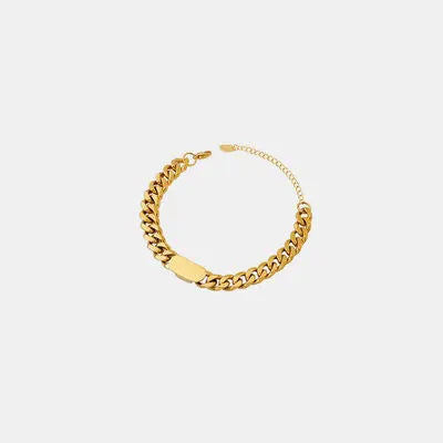 18K Gold-Plated Titanium Steel Chain Bracelet - GlossiChic Collection Gold / One Size GlossiChic Collection jewelry