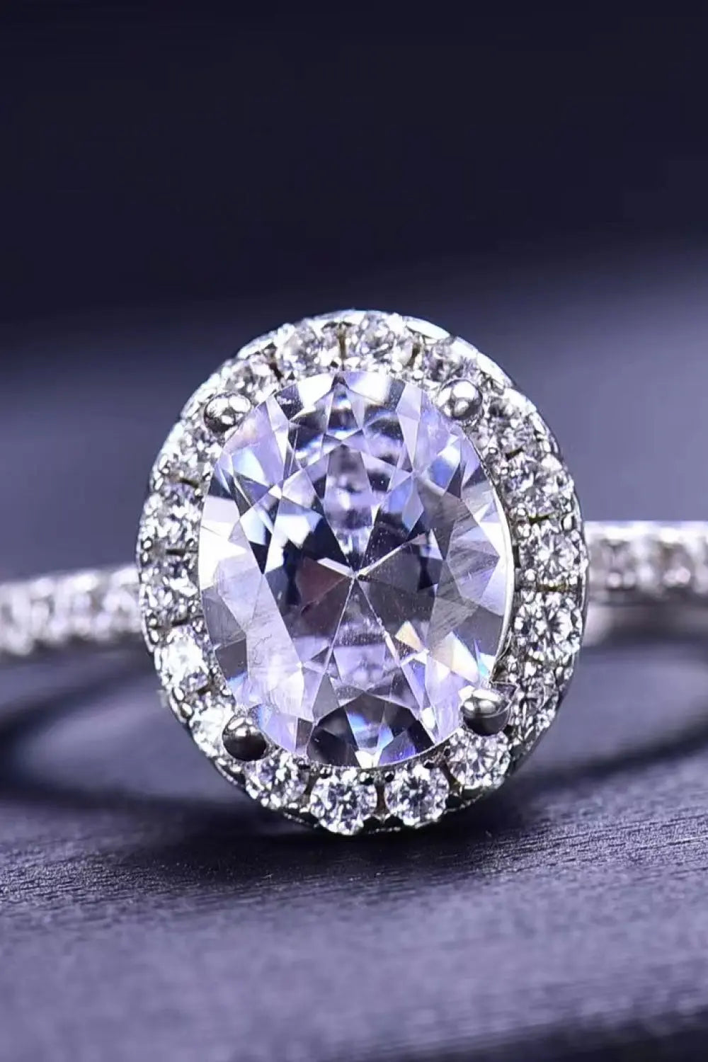 2 Carat Moissanite Platinum-Plated Ring - GlossiChic Collection White / 5 GlossiChic Collection jewelry