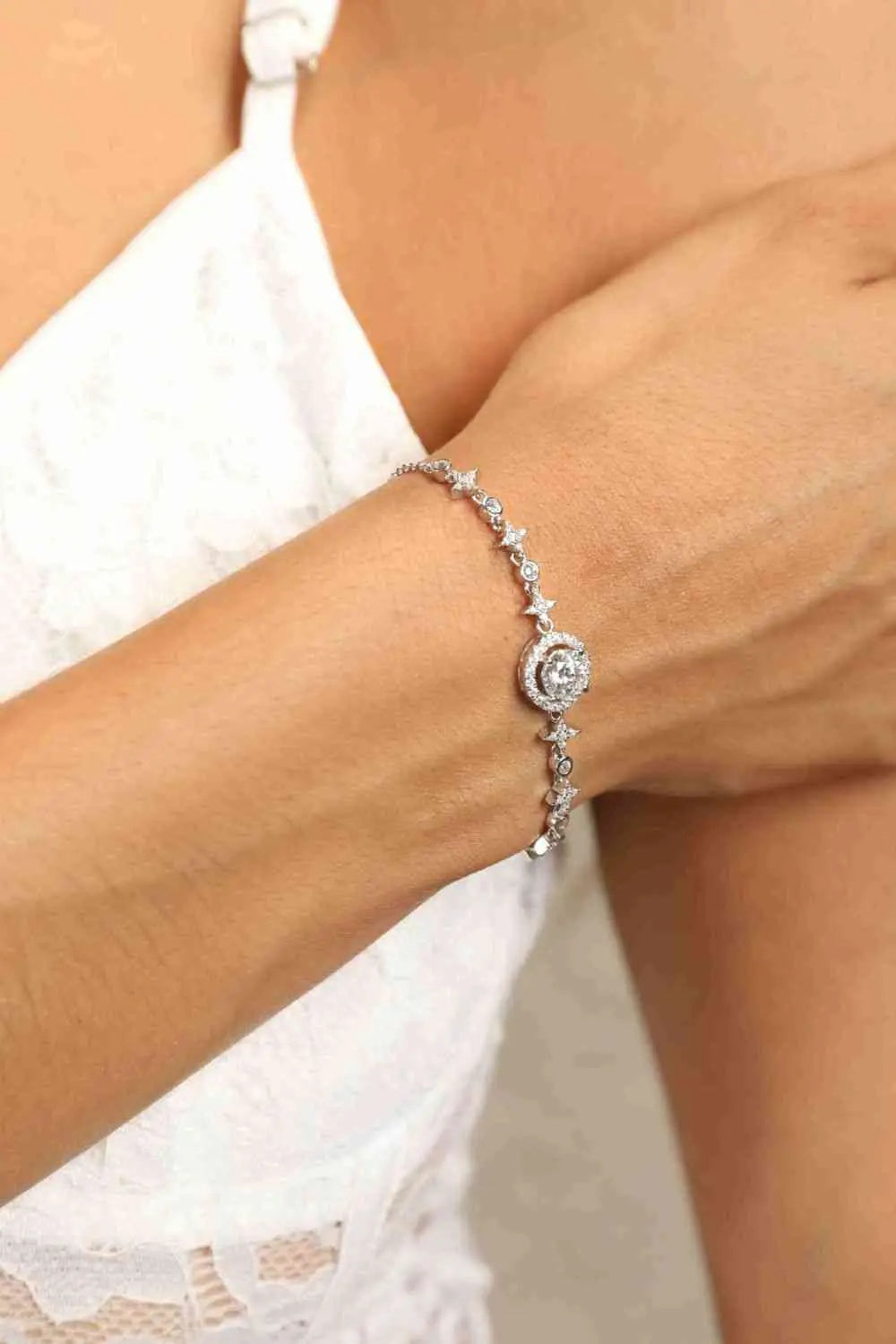 Show You The Way Moissanite Bracelet - GlossiChic Collection Silver / One Size GlossiChic Collection jewelry
