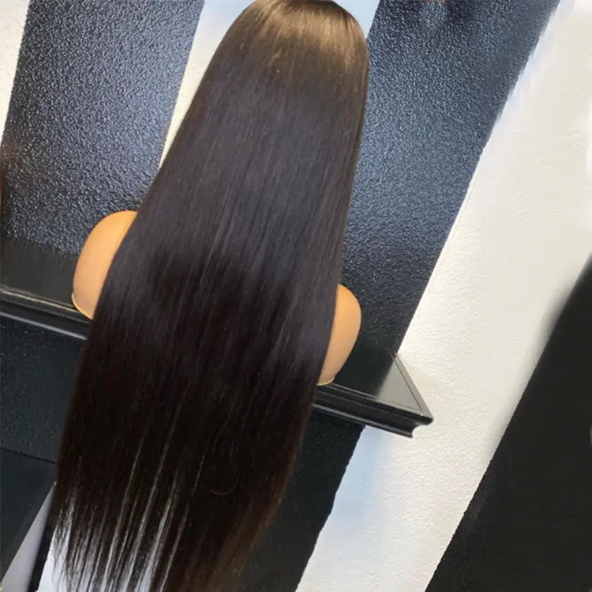 Brazilian virgin swiss hd cuticle aligned pre-plucked lace front human hair wig - GlossiChic Collection 10 Inches / natural color GlossiChic Collection