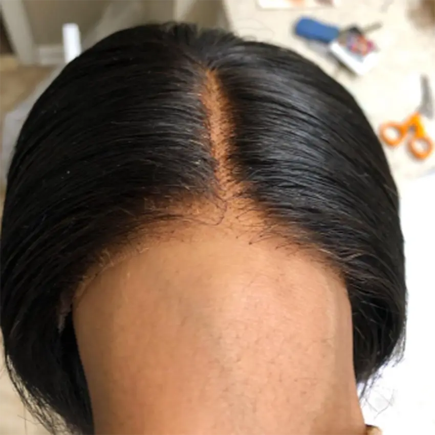 Brazilian virgin straight human hair lace front wig - GlossiChic Collection 10 Inches / 13*6 lace front wig GlossiChic Collection