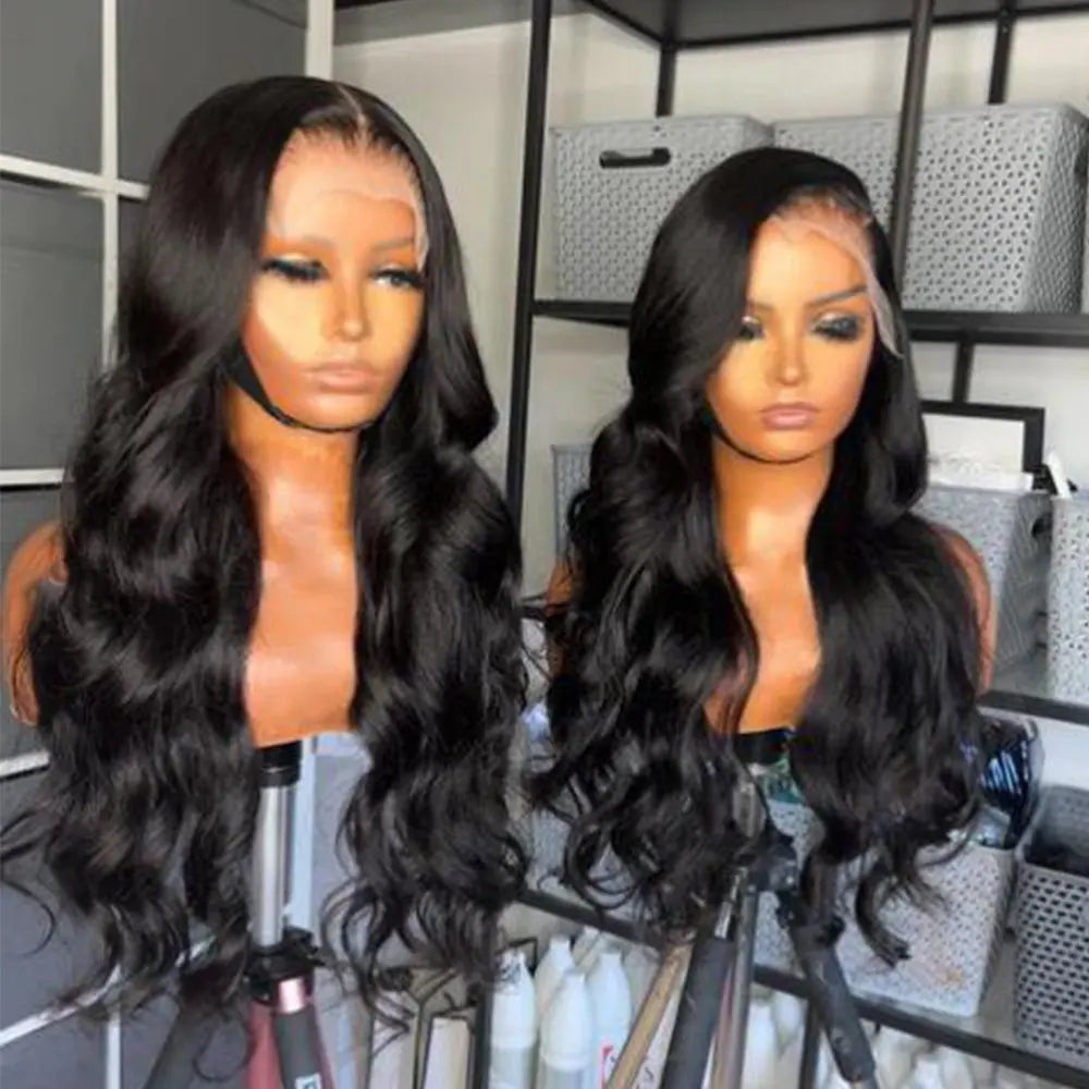 30 Inch Brazilian Virgin Hair Transparent HD Lace Front Pre Plucked Body Wave Human Hair Wigs - GlossiChic Collection 8 Inches / 13x4 transparent lace front wig GlossiChic Collection Lace Wigs
