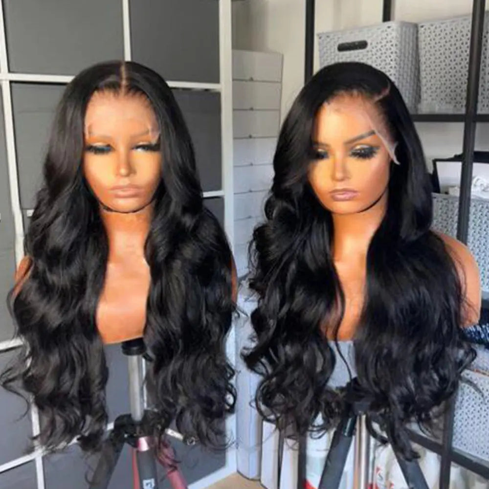 30 Inch Brazilian Virgin Hair Transparent HD Lace Front Pre Plucked Body Wave Human Hair Wigs - GlossiChic Collection 8 Inches / 13x4 transparent lace front wig GlossiChic Collection Lace Wigs