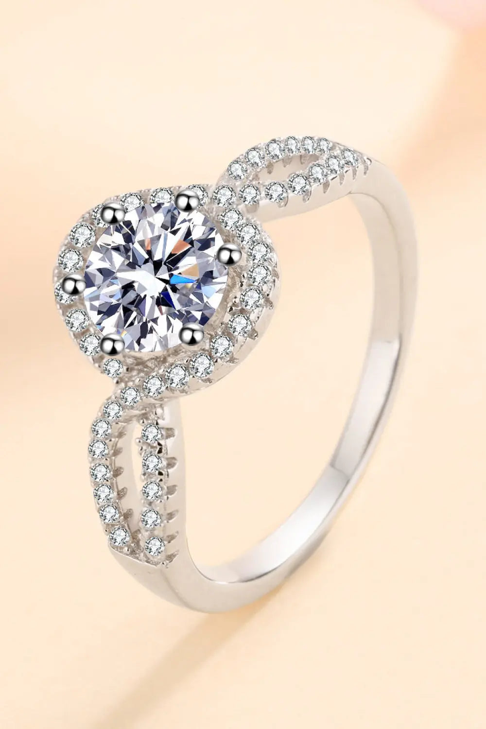 Feel The Joy 925 Sterling Silver Moissanite Ring - GlossiChic Collection Silver / 5 GlossiChic Collection jewelry