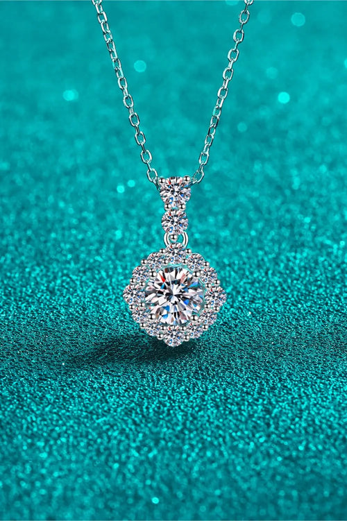 1 Carat Moissanite 925 Sterling Silver Necklace - GlossiChic Collection Silver / One Size GlossiChic Collection jewelry