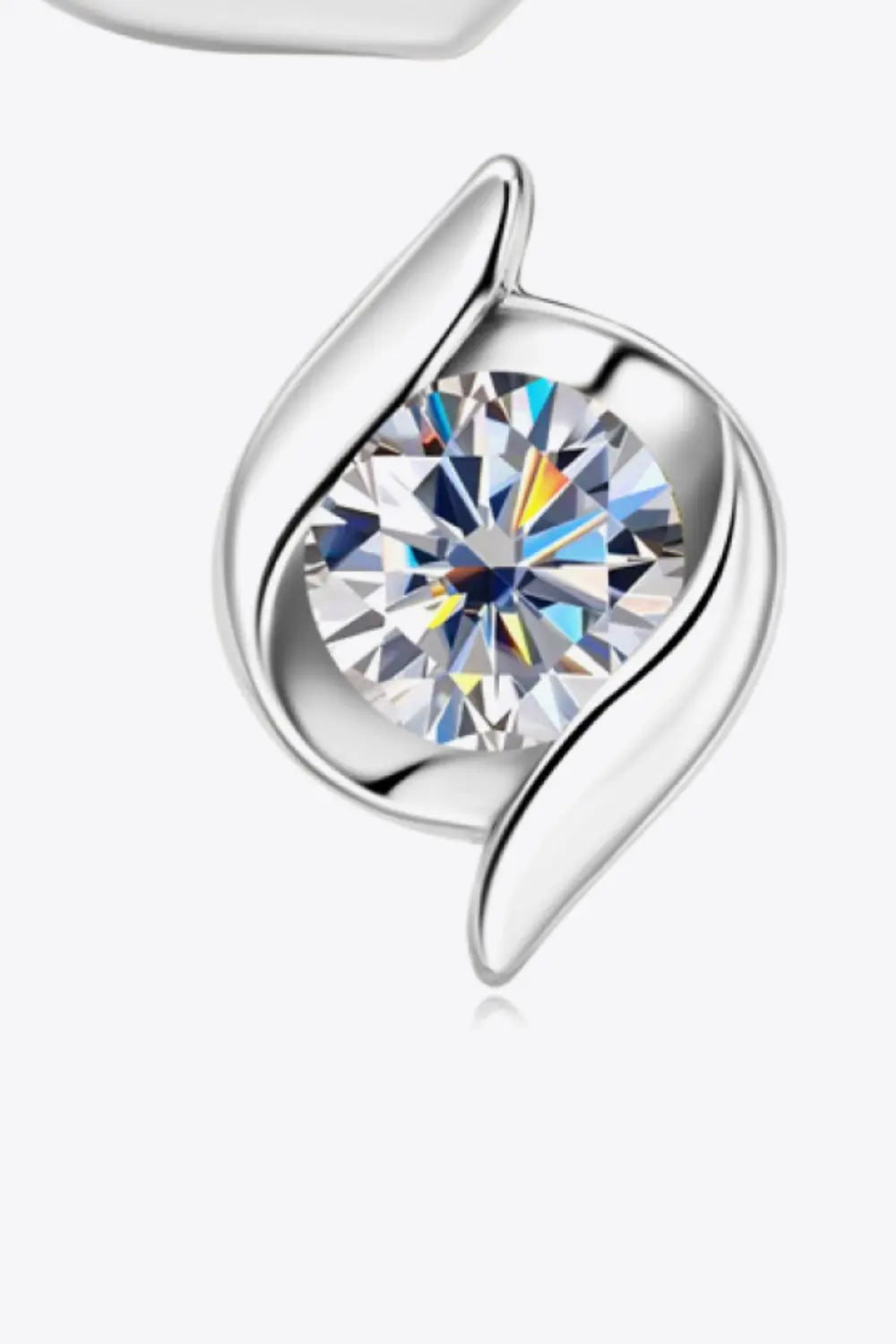 1 Carat Moissanite 925 Sterling Silver Stud Earrings - GlossiChic Collection Gold / One Size GlossiChic Collection jewelry