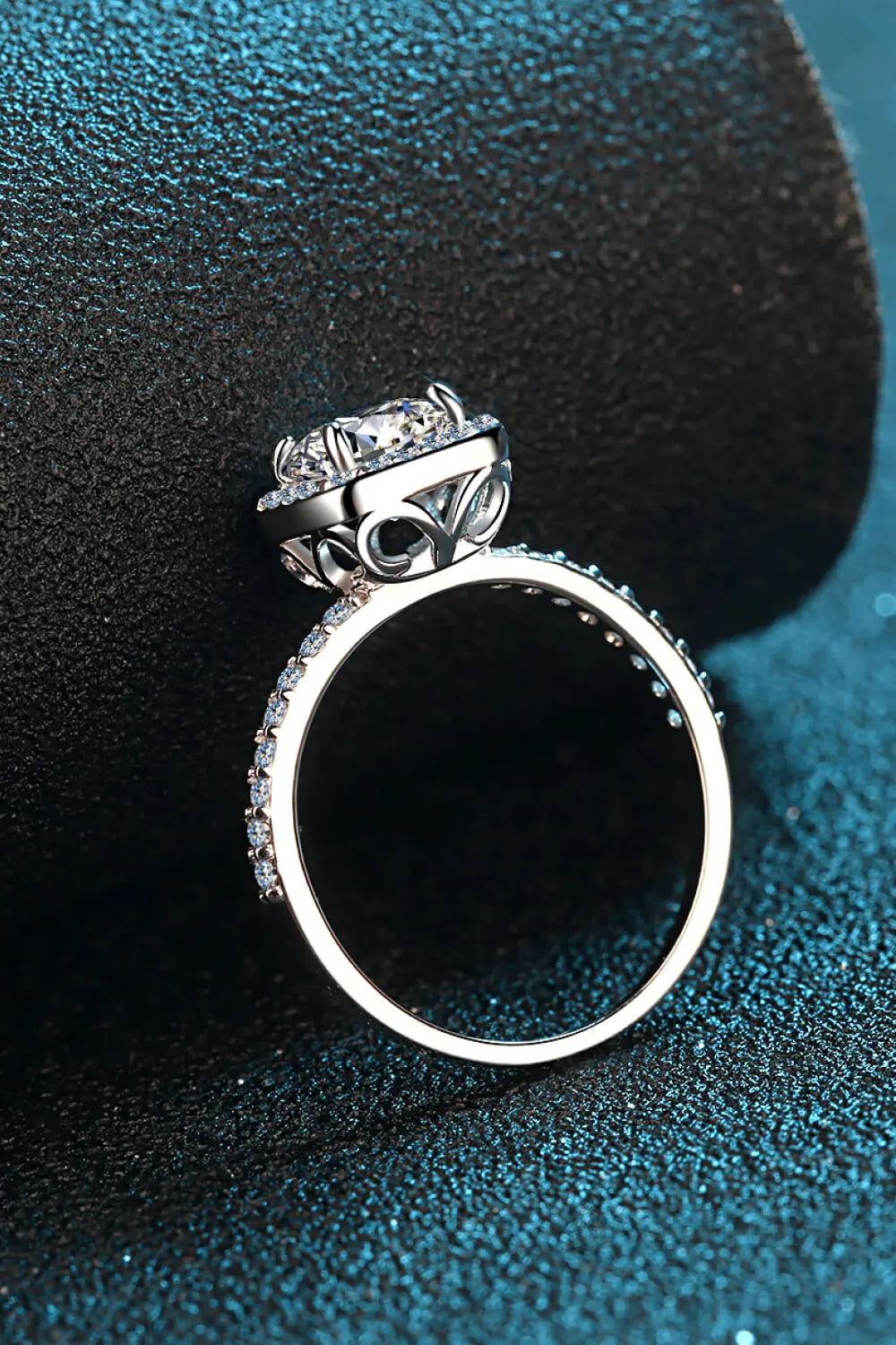 1 Carat Square Moissanite Ring - GlossiChic Collection Silver / 4 GlossiChic Collection jewelry