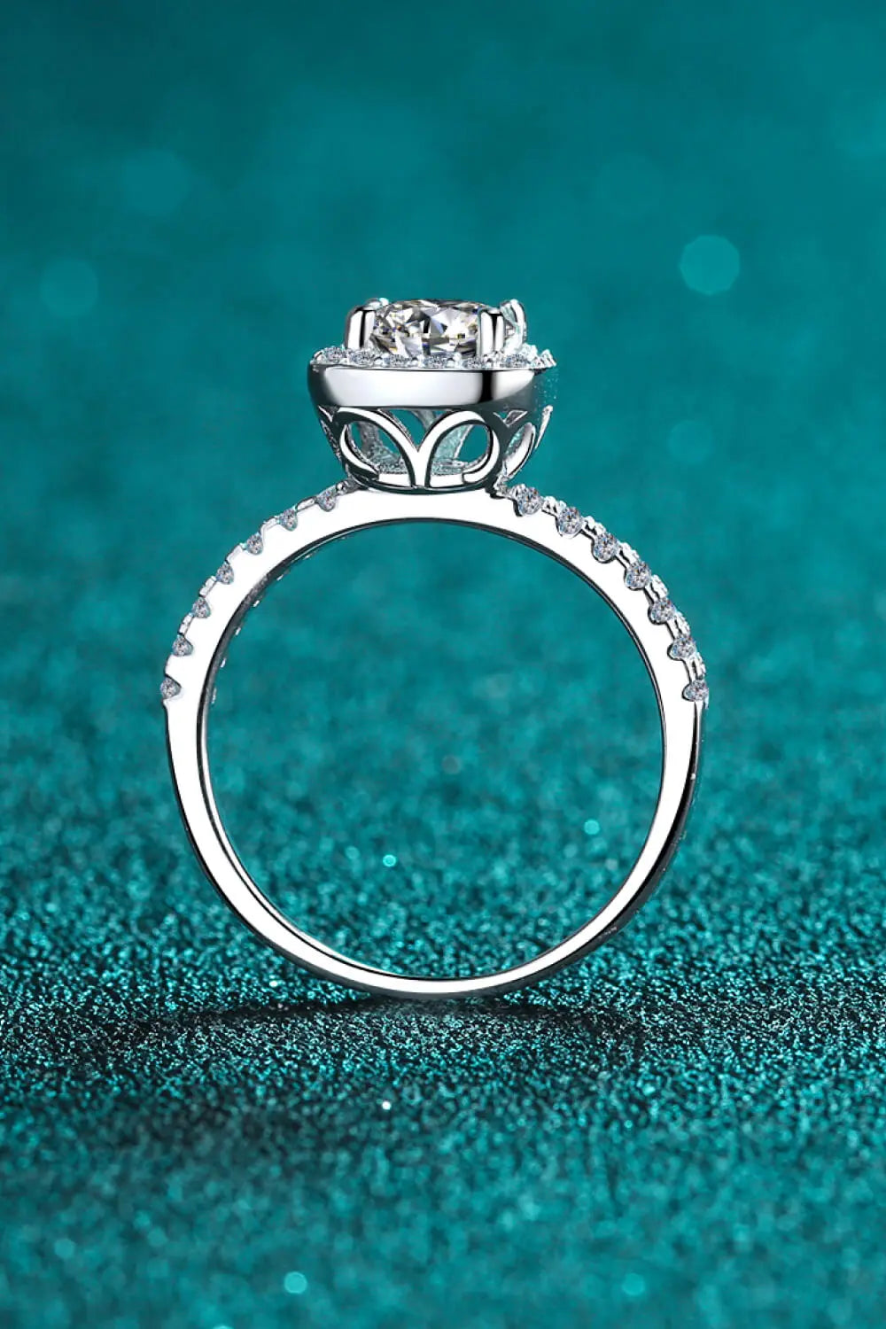 1 Carat Square Moissanite Ring - GlossiChic Collection Silver / 4 GlossiChic Collection jewelry