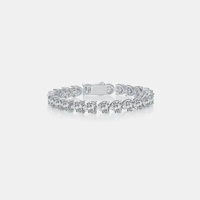 24 Carat Moissanite 925 Sterling Silver Heart Bracelet - GlossiChic Collection Silver / One Size GlossiChic Collection jewelry