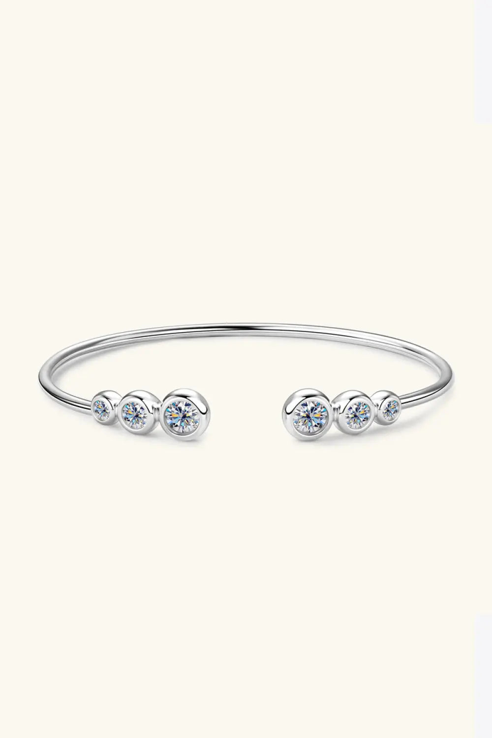 1.8 Carat Moissanite 925 Sterling Silver Bracelet - GlossiChic Collection Silver / One Size GlossiChic Collection jewelry
