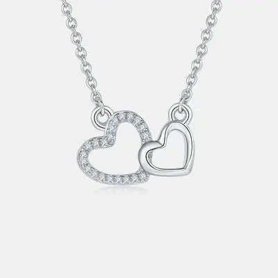 Moissanite 925 Sterling Silver Heart Necklace - GlossiChic Collection Gold / One Size GlossiChic Collection jewelry